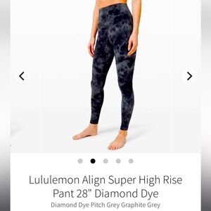 Lululemon super hi rise 28” plus headband